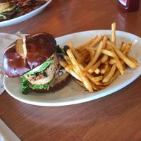 Peri Peri “Chicken” Sandwich with seasoned fries  at Native Foods - Point Loma in San Diego