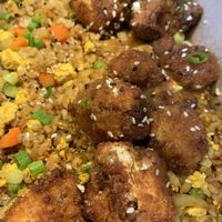 Orange cauliflower  at Native Foods - Point Loma in San Diego