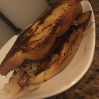 They started offering ingredients during shutdown - here’s a homemade panini with their seitan and thousand island! at Native Foods - Point Loma in San Diego