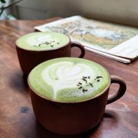 Matcha/Lavender Latte (vegan) at VESTIGES in Paris