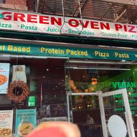 front at Green Oven Pizza in New York City