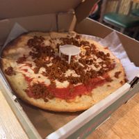   at Green Oven Pizza in New York City