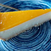 Mango cheese cake at Veggiesaurus in The Hague