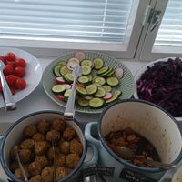 Vegan options on the buffet at Nikolai Ice cream in Pohjois-karjala