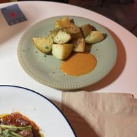 roasted potatoes and sriracha  at BLU - 블루서울 in Seoul