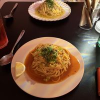 Aglio e olio (top) and chili oil pasta (bottom)  at BLU SEOUL - 블루서울 in Seoul