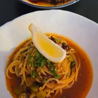 Chili oil spaghetti and lasagne at BLU SEOUL - 블루서울 in Seoul