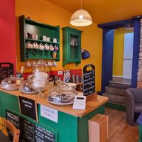 Inside café at The Kindness Kitchen at The Good Heart in Frome