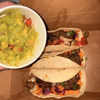 Tacos and guac  at Vegan Tierra  in North Miami