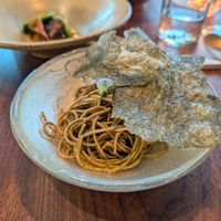 Buckwheat noodles at Baroo in Los Angeles