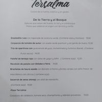 Carta 1 at Terralma Cocina Viva in Madrid