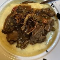 Guiso de hongos con puré de patata y chirivía   at Terralma Cocina Viva in Madrid