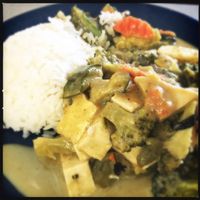 green curry at Thai Mini Cafe in Poncha Springs