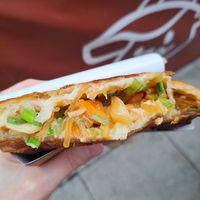 Vegetable and noodles filling at HoHo 호호 호떡집 in London