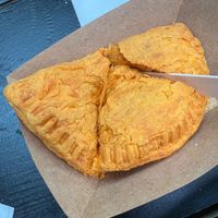 Vegan curry pocket at Ms Earlyn's in Gravesend