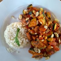 Raw vegan dinner - main dish at Naturkost-Hotel Harz in Bad Grund