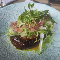 Barbecued aubergine, delicious at Barlounge in England