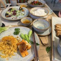 Spring rolls, tofu in black pepper sauce  at Ngon Vegan Bistro & Cafe in Can Tho