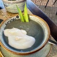 Really excellent black sesame with vegan creamm  at Ngon Vegan Bistro & Cafe in Can Tho