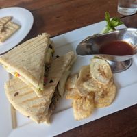 Sándwich vegetales at El Barrio in Vinales