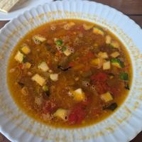 Sopa verduras at El Barrio in Vinales