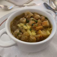 Onion soup  at Hotel Nicolay in Zeltingen-rachtig