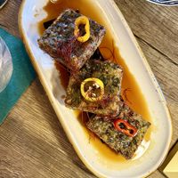 Chive cakes   at Lim Ros Thai Restaurant in Maitland