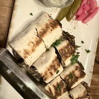 Mushroom filled wrapppers  at Levant in Petaluma