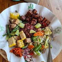 Nasi campur at Nasi and Beyond in Amed