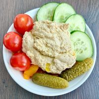 Hummus bowl at Spagos Restaurant in Berlin