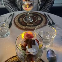 One of the 3 dessert served to us. at Yaya's Kitchen in London