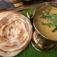 Malabar parotta with veg kurma ($16). Savory and nicely done. at Simply South - Indian Vegetarian Restaurant in Warrenville