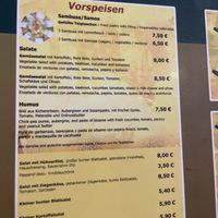 Speisekarte  at Äthiopien Restaurant  in Tirol