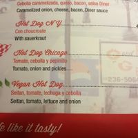 Vegan hot dog  at Diner 66 in Mallorca