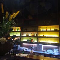Foyer of the restaurant with bar and drinks options at Brandauer Bierbögen in Wien