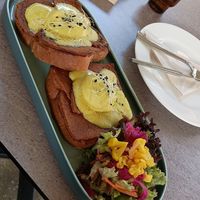 Fully vegan Eggs Benedict. at Tranzit by Flow in Budapest