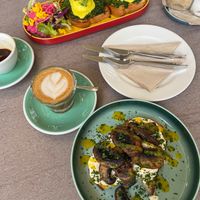 Vegan eggs florentine and mushroom toast  at Tranzit by Flow in Budapest