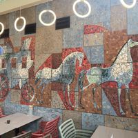 Original mural from the 50’s  at Tranzit by Flow in Budapest