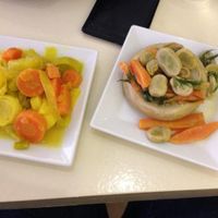 leeks and carrots. artichoke and beans at EcoistHan in Istanbul