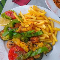 Grilled vegetables with french fries at Restaurant Alexis Sorbas in Baden-württemberg