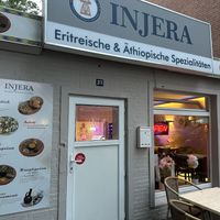 Injera  at Injera Eritrean und Ethiopian Restaurant in Hamburg