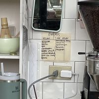 List of vegan and non vegan bread options  at Choux Choux Bakery in Everett