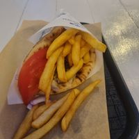 Vegan gyros at Gyros Lipsi in Chora