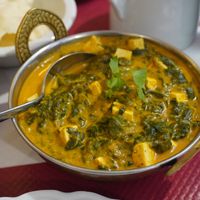 Palak paneer at Au Vermillon in Limoges