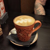 Oat latte at CaféBar The MAC in Belfast