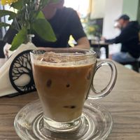 Iced latte with oat milk  at Aliona in Bolton