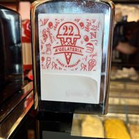 Cute graphics  at A’ Gelateria in Campania