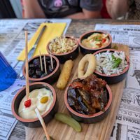 Vegan Appetizer (the mozza stick was added for the vegetarian) at La Cour in Provence-alpes-côte D'azur
