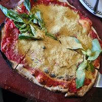 Margherita Pizza without Cheese or Butter. I added nooch! at Anthony's Coal Fired Pizza & Wings in Miami