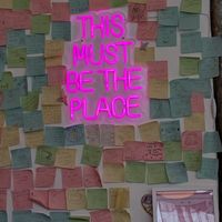 Post it wall at Okay Coffee  in Folkestone